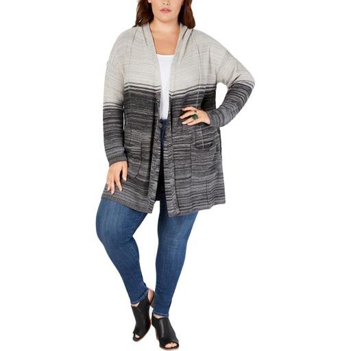 Style and Co. Womens Plus Size Open Front Ombre Cardigan, Size 2X