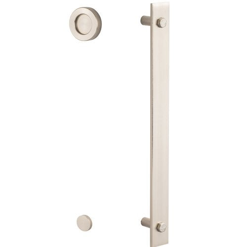 Sure-Loc Satin Nickel Barn Door Hardware Kit (Modern Handle)