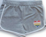 Ideology Little Girls  Rainbow Heart Shorts, Size 2T