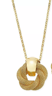 Charter Club Gold-Tone Twisted Knot Pendant Necklace
