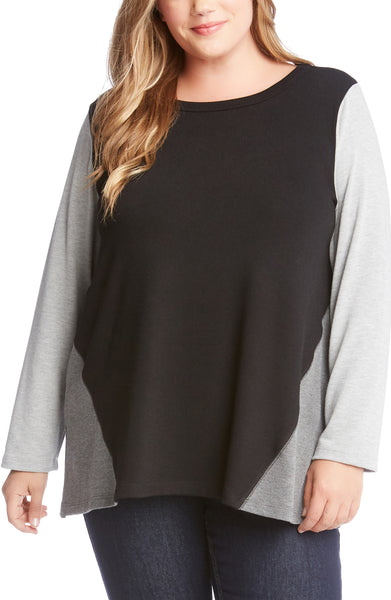 Karen Kane Womens Plus Size Colorblock Sweater, Size 0X