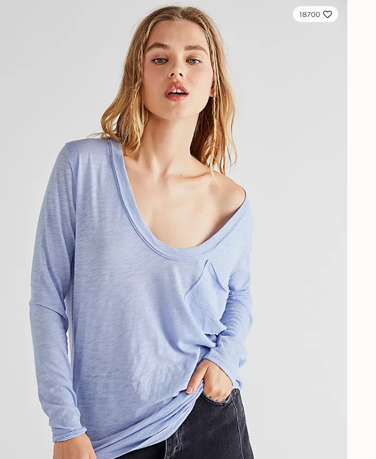 Free People Womens Betty Long Sleeve Top, Choose Sz/Color