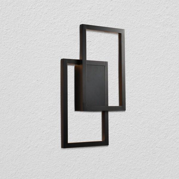 VONN Lighting Radium 11.75 in. Black Integrated LED Sconce