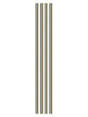 Porter 10 Inches Metal Straws with Cleaner Gold Set of 4
