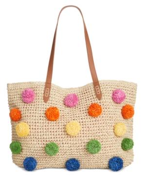 I.N.C. Beach Summer Vacation Tropical Straw Tote