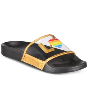 I.n.c. Pride Rainbow Love Slide Slippers  - Love, Size XL