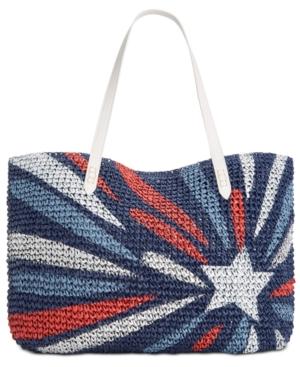 I.N.C. Beach Summer Vacation Tropical Straw Tote