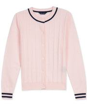 Tommy Hilfiger Little Girls Cotton Cardigan Sweater - Blush, Size 5