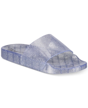 I.n.c. Glitter Jelly Pool Slides, Silver Glitter