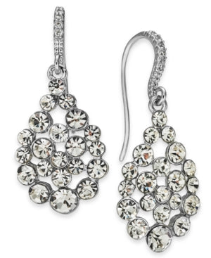 I.n.c. Silver-Tone Crystal Drop Earrings
