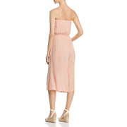 Elan Womens Casual Strapless Jumpsuit, Rose, Size Small