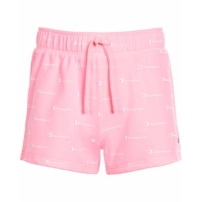 Champion Girls Allover Print French Terry Shorts , Size6X/Pink Candy