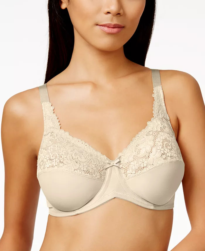 Lilyette Womens Comfort Lace Minimizer Bra Style-428, Size 38DDD