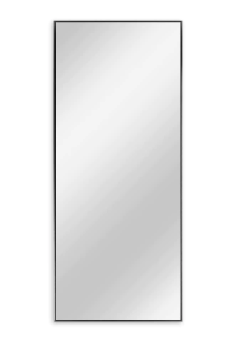 Neu-Type Modern Rectangle Framed Black Full Length Leaning Mirror, 71x24