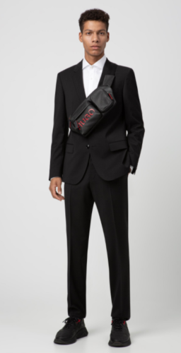 Hugo Boss Mens 2 Piece Classic-Fit Suit/Black, Size 30Regular