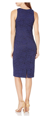 Maggy London - Fan Leaf Lace Midi Womens Dress,Size 12