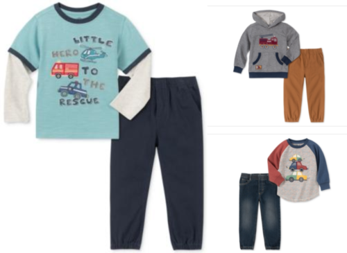 Kids Headquarters Little Boys Print Shirt and Joggers