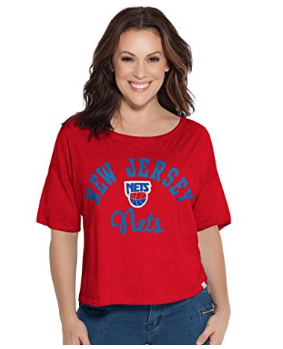 NBA New Jersey Nets Adult Women Touch Base Reversible Tee, Size XL