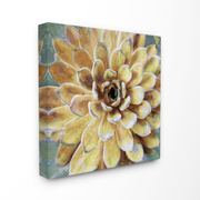 The Stupell Home Decor Collection Yellow Painted Botanical Succulent Bloom Paint