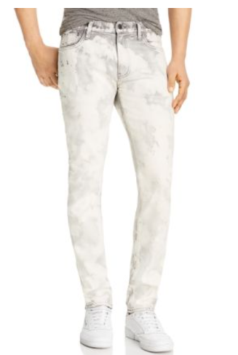OVADIA Skinny Fit Paint Splatter Jeans Men, Size 32