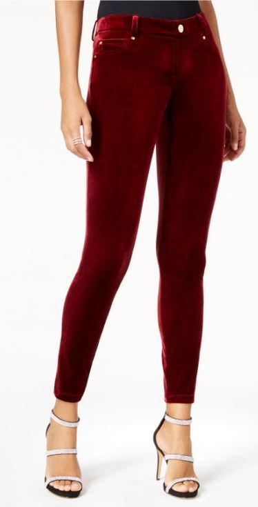 International Concepts Petite Velvet Skinny Pants