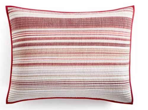 Martha Stewart Collection Holiday Yarn-Dye Quilted King Sham