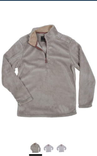 True Grit Pebble Pile 1/4 Zip Pullover Faded Heather Mens Long Sleeve, Size XS