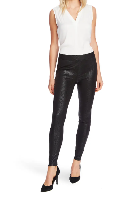 Vince Camuto Faux-Leather Snake-Pattern Pull-On Pants