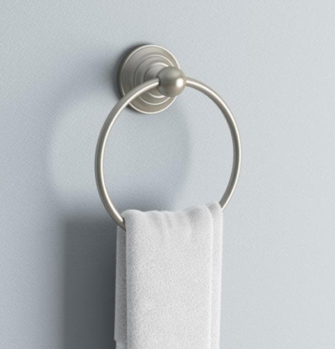 Delta Starmount Towel Ring in SpotShield Brushed Nickel