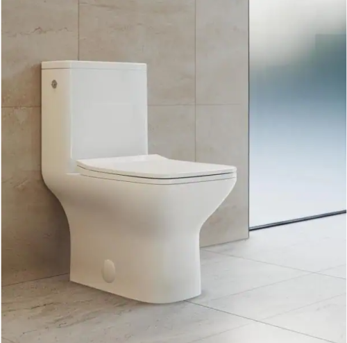 Swiss Madison Carre 1-Piece 1.1/1.6 Gpf Dual Touchless Flush Elongated Toilet