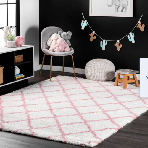 Rugs USA Baby Pink Diamond 4 x 6 Area Rug