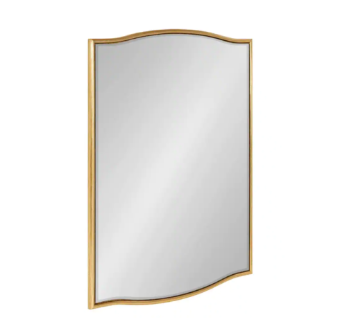 Kate and Laurel Sedelle Rectangle Gold Wall Mirror