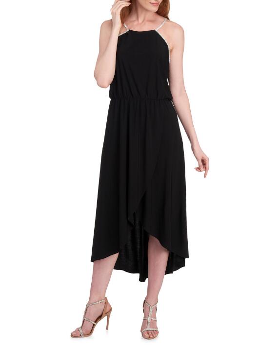 MSK Embellished High-Low Dress, Size Medium