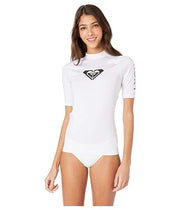 Roxy Short-Sleeve Logo Rash Guard Women’s Swimsuit, Size Xs