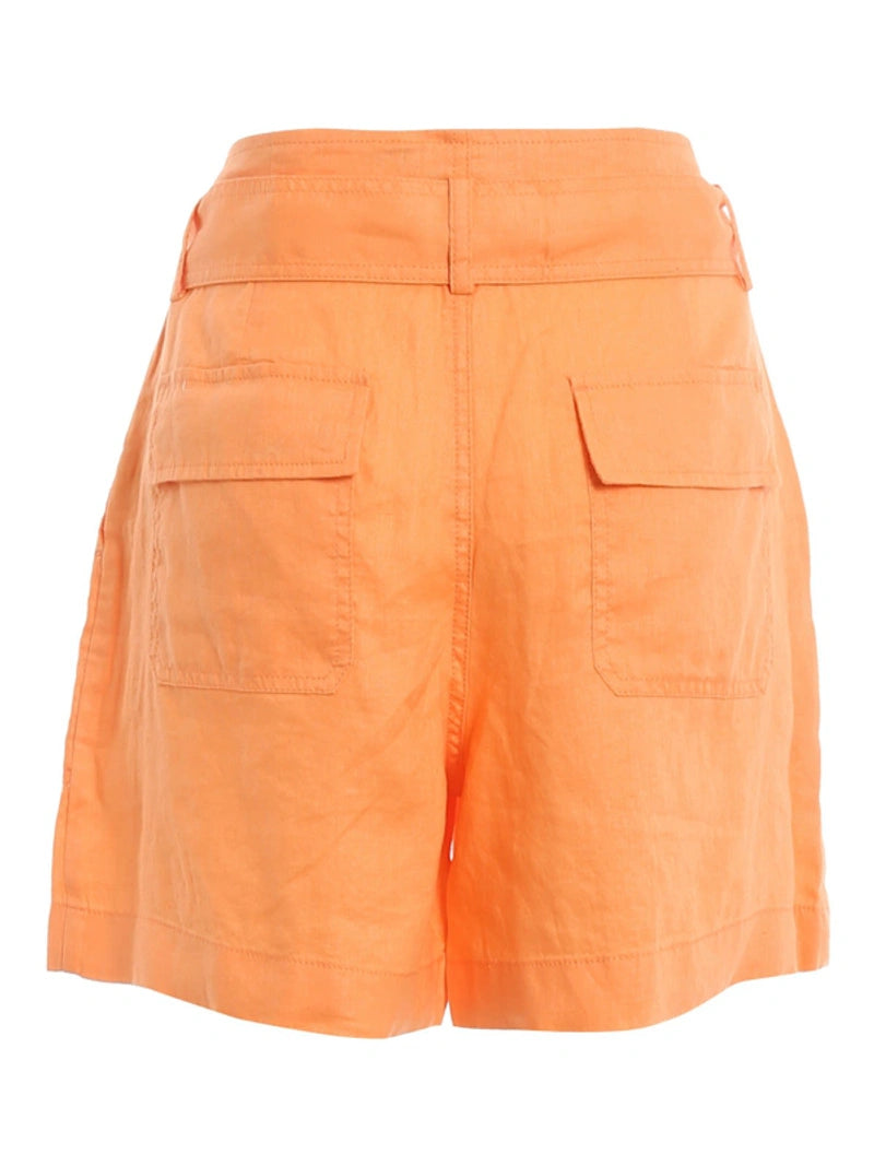 Lauren Ralph Lauren Shorts in Lino Arancio in Orange, Size 10