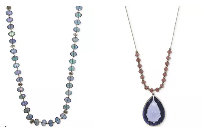 Lonna & Lilly Silver-Tone Blue Bead 2-in-1 Necklace