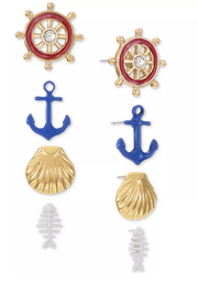 Inc International Concepts Gold-Tone 4-PC. Set Nautical Stud Earrings