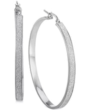 Giani Bernini Glitter Hoop Earrings in Sterling Silver