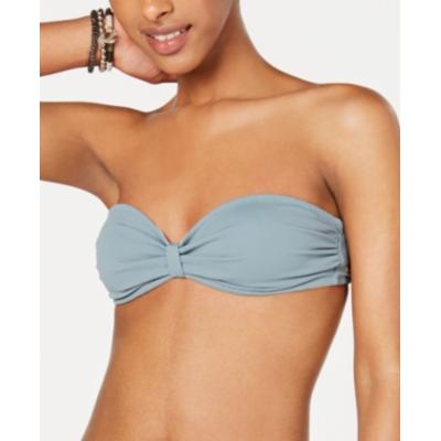 Roxy Trooper Juniors Seas the Day Textured Bandeau Bikini Swim Top, Us Small