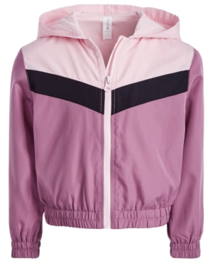 Ideology Little Girls Colorblocked Hooded Windbreaker Jacket, Size 6X