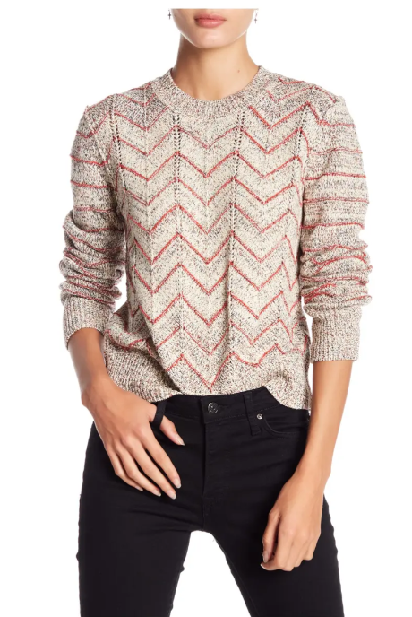 Free People Zig Zag Sweater, Size Medium