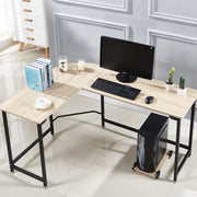 Elephance L-shaped Corner Computer Desk Workstation Wood andMetal Large Size