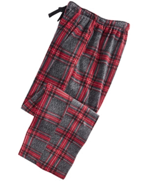 Perry Ellis Mens Plaid Fleece Pajama Pants, Choose Sz/Color