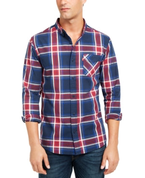 Levis Mens Plaid Button-Down Shirt