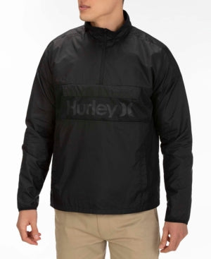 Hurley Mens Windbreaker Siege Anorak Logo Jacket, Size 2XL