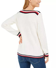 Tommy Hilfiger Women's Striped Cable-Knit Sweater