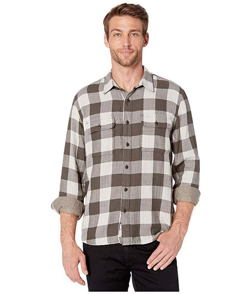 Lucky Brand Mens Buffalo Plaid Flannel Shirt, Size Medium