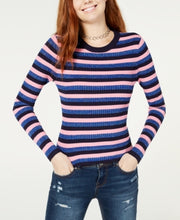 Hooked up by Iot Juniors Shine Striped Rib-Knit Sweater