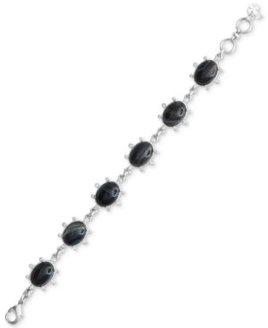 Lucky Brand Silver-Tone Pave & Stone Flex Bracelet - Silver