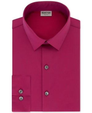 Kenneth Cole Reaction Mens Slim-Fit All Day Flex Dress Shirt, Choose Sz/Color